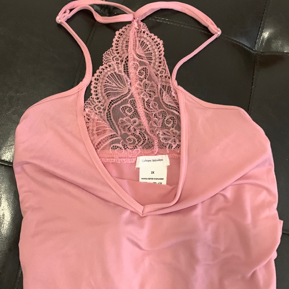Pink Camisole w/ Lace back size 2x